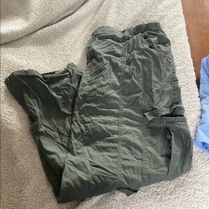 No Boundaries Green Cargo Pants Lightweight Casual